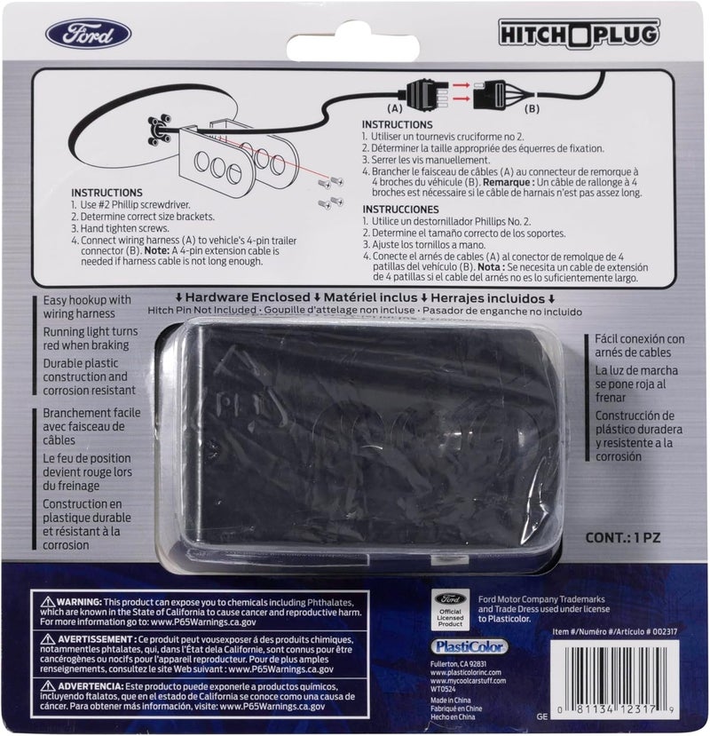 Plasticolor 002317R01 Ford Lighted Hitch Cover - Image 4